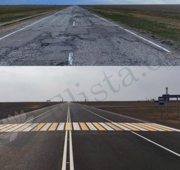 В Калмыкии завершили ремонт еще одной дороги