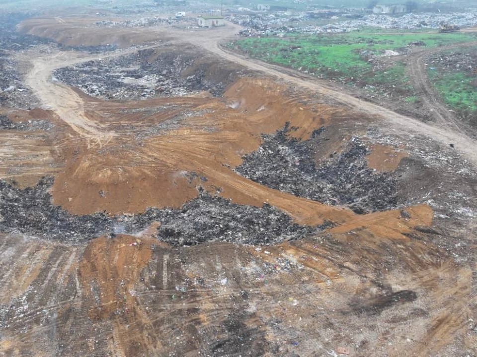 Работы по тушению очагов горящих отходов полностью завершены